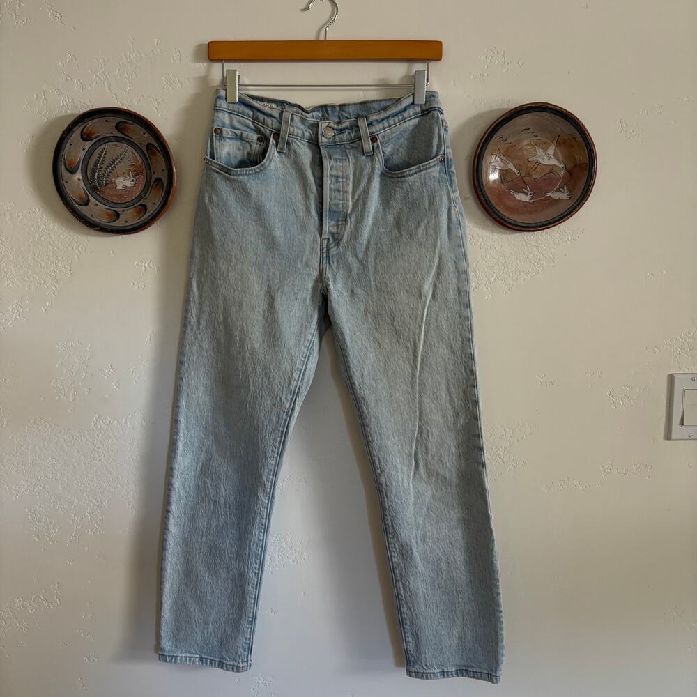 Levi's Women's Light Wash Button Fly 501s